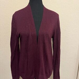 Old Navy Burgundy Cardigan Sweater V-Neck Long Sleeve